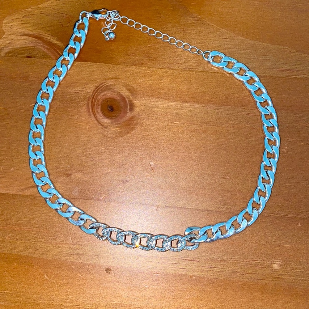 Chunky sterling silver necklace